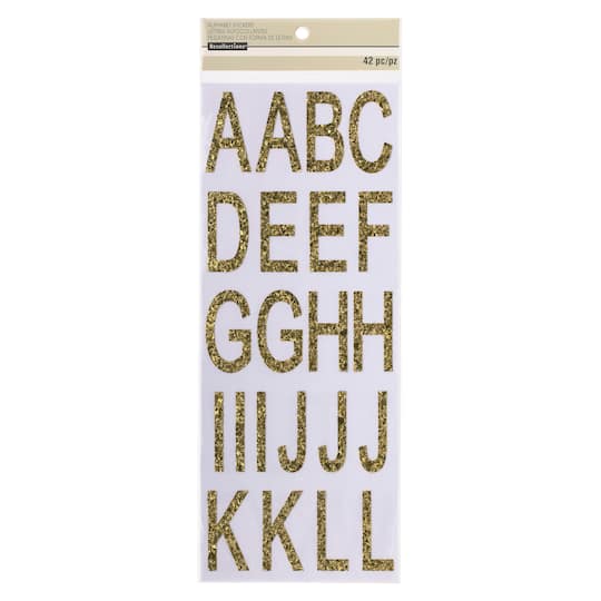 Gold Chunky Glitter Alphabet Stickers by Recollections&#x2122;